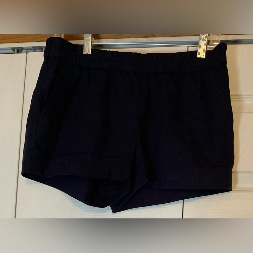J Crew Navy Blue‎ Elastic Waist Shorts Size 4
